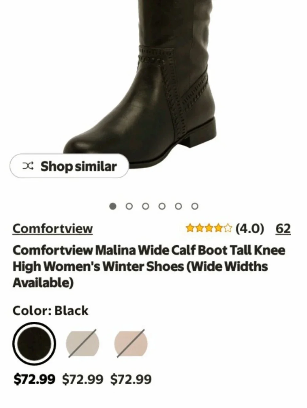 NWT comfortveiw Malina wide calf knee high boots